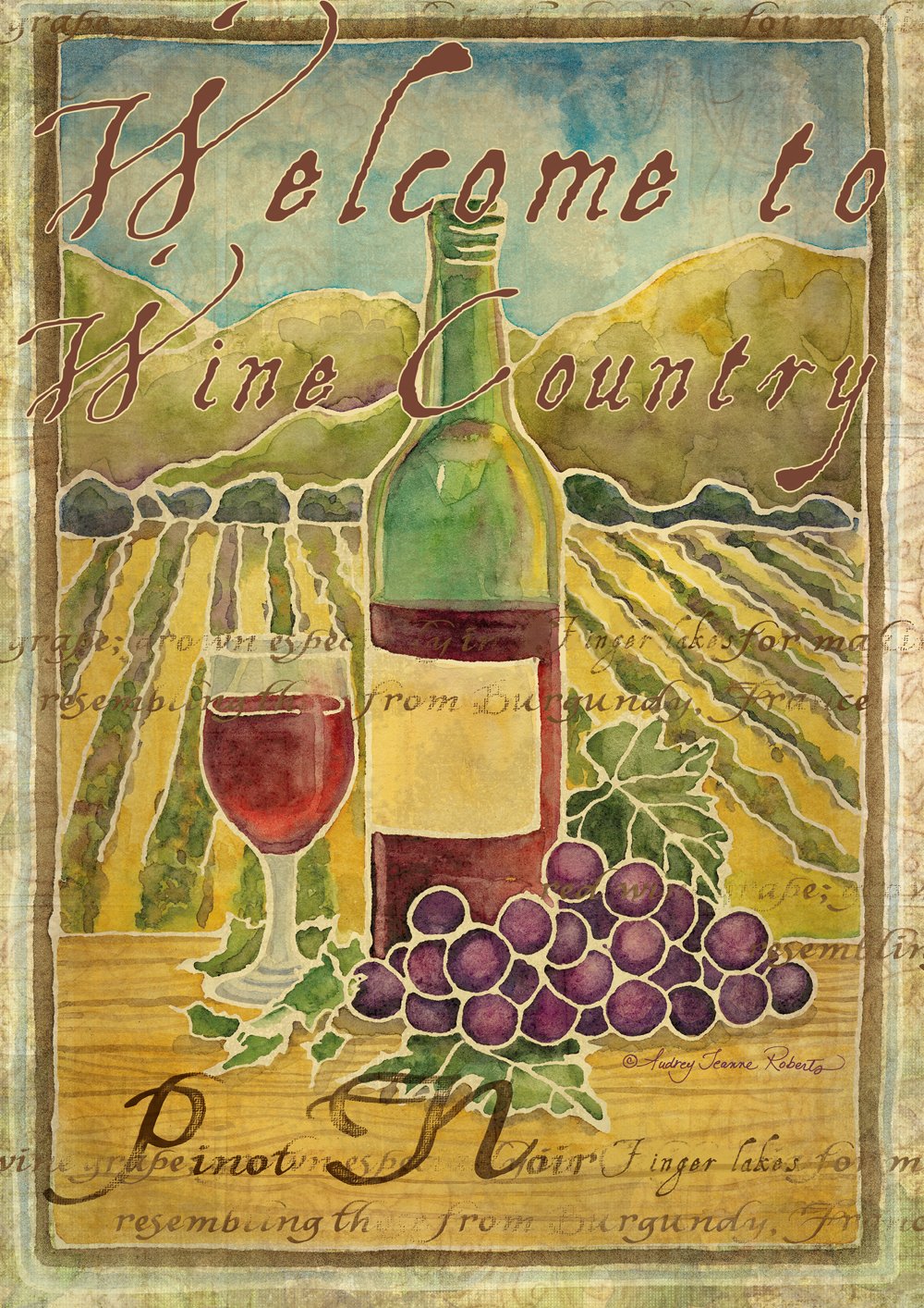 Wine Country Summer House Flag Vineyard Grapes 28" x 40" Briarwood Lane Wine Country Summer House Flag Vineyard Grapes 28" x 40" Briarwood Lane